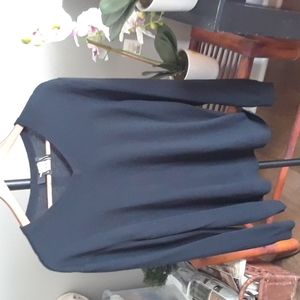 Theory black v  neck sweater